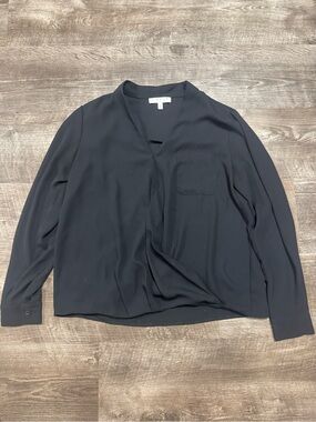 Chaus Black Long Sleeve Blouse Size Small